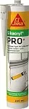 Sika Acryldichtstoff Sikacryl PRO+, Weiß, Wasserresistent, 12,5% Bewegungsaufnahme, Für Anwendungen im Innen- & Außenbereich, Lösemittelfrei, 300 ml