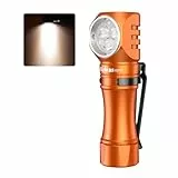 Wurkkos HD10 Mini Taschenlampe Led Aufladbar, 1200 Lumen Superhelle Kleine Taschenlampe, IP68 Wasserdicht EDC Flashlight mit Magnetische Schwanzkappe für Notfälle Camping Wandern Outdoor -4000K-Orange