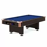 Automaten Hoffmann Billardtisch Club Pro III Nussbaum Dekor | Robuste Bauweise mit K-55 Bandenprofil | Ohne Münzung | Nivellierfüße, einfache Tuchbespannung, Indoor