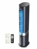 Midea Sensicool Luftkühler mit 7L Wasserkühlung | Mobile Klimaanlage ohne Abluftschlauch | Ventilator mit Wasserkühlung | 2000m³/h Verdunstungskühler, 6 Geschwindigkeiten, Touch-Display (Blau)