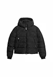 Superdry Damen Sports Steppjacke mit Kapuze Schwarz 38