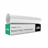 Cricut Vinyl für Plotter | 1 Bogen | 24.1 cm x 1.8m | Weiß | Selbstklebende, permanente Plotterfolie für alle Cricut Schneidemaschinen | Joy Xtra Smart Vinyl