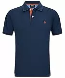 JACKETOWN Polo Shirts Herren Kurzarm Golf Poloshirt Schnelltrocknend Casual Sport Shirt Outdoor Atmungsaktives T-Shirts Sommer Polo Hemd Männer(Navy-XL)