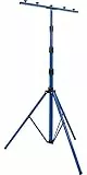 as – Schwabe Stativ für Baustrahler Arbeitsleuchten - höhenverstellbar 1,3 m bis 4 m - 3-Bein Flutlicht Stativ - Teleskop Stativ mit Traverse - 30 kg Tragkraft - extrem robust - blau 46751