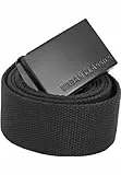 Urban Classics Unisex Long Canvas Belt Gürtel,, per pack Schwarz (black 00007), (Herstellergröße: 140cm)