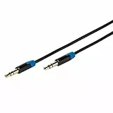 Vivanco Stereo Klinkenkabel (Aux Kabel, Audio Kabel 3,5 mm Stecker auf 3,5 mm Stecker extra schlank, schmal, dünn für Smartphone, Tablet)