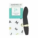 AMORELIE Ride – G-Punkt Vibrator 18,5cm für Sie | Wasserdicht mit Akku (Schwarz)
