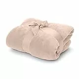 Lumaland Kuscheldecke 150x200cm aus herrlich kuscheligem 100% Coral Fleece | Warme & atmungsaktive Sofadecke aus besonders weichen Fasern zum Entspannen drinnen oder draussen [Hellgrau]