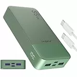 JUOVI J2651 Power Bank, 35W 20000mAh USB C In & Out Power Bank, Akku-Pack mit QC3.0+PD3.0 35W High-Speed Aufladung für Bluetooth Earbud, Handy, Tablet (Grün)