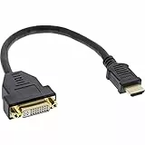 InLine 17670I HDMI-DVI Adapterkabel, HDMI Stecker auf DVI Buchse, 0,2m