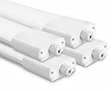 IEGLED 4er Pack LED Feuchtraumleuchte 90CM, 30W 3300LM Feuchtraumleuchte mit 4000K Neutralweiß, IP65 Wasserfest LED Deckenleuchte Flach, Lampe als Garagenlampe, Kellerleuchte