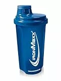 IronMaxx Eiweiß Shaker - 700ml Dunkelblau Blickdicht | Auslaufsicher, Spülmaschinengeeignet, BPA & DEHP-frei | Proteinshaker mit Drehverschluss, Sieb & Mess-Skala