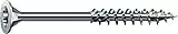 SPAX Holzbauschraube, 8,0 x 200 mm, 50 Stück, T-STAR plus, Senkkopf, Teilgewinde, 4CUT, WIROX A3J, 191010802005