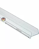 Gedotec Sockelprofil Sockelblendenprofil für 18 und 19 mm Holzstärke mit Dichtungslippe | Kunststoff transparent | Küchen-Dichtung Länge 2000 mm | 1 Stück - Sockel-Abdichtungsprofil Einbau-Küche