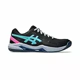 ASICS Herren Gel-Dedicate 8 Padel Sneaker, SCHWARZ/Energy Aqua, 40 EU