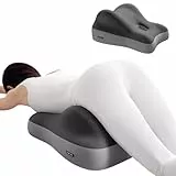 Memory-Foam-Kissen zur Hüfterhöhung, Paar-Keilkissen zur Rückenstütze, Lenden- und Nackenentlastung – Gesäßkissen für Paare, Heimgebrauch, Bettkeil (grau)