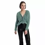 DeFacto Damen Cardigan - Stilvolle Modische Damen Strickjacke LT.Green S
