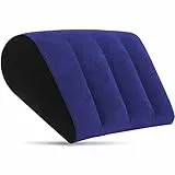 Prosixtoy Aufblasbares Kissen Keilkissen Bücherkissen - Strandkissen Stützkissen Lendenkissen,Dreieckskissen Nackenkissen Lendenwirbelkissen als Reisekissen,Yoga Kissen und Camping Kopfkissen(Blau)