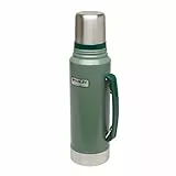 Stanley Classic Legendary Thermoskanne 1L - Hält 24 Stunden Heiß Oder Kalt - Spülmaschinenfest - Auslaufsicherer Deckel Dient Als Becher - Isolierflasche BPA Frei - Edelstahl Thermosflasche