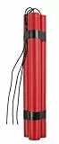 Boland 54340 - Dynamitstange, Länge circa 23 cm, Attrappe, Kostüm-Zubehör, Accessoire, Verkleidung, Karneval, Mottoparty, Halloween