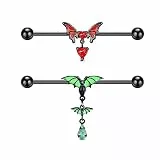 Longbeauty 14G Bauchnabelpiercing Bananabell Piercing Bauchnabel Ringe Piercing Damen Herren Nabelpiercing, 2 Pcs