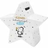 Sheepworld Spardose mit Motiv Kleiner Schutzengel | Figürliche Spardose in Sternform, Höhe 12,5 cm, Steinzeug | Geschenk Weihnachten, Silvster, Kommunion, Taufe | 48973