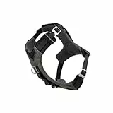 Kurgo Journey Air Hundegeschirr - Sichere Passform für Aktive Hunde - Gepolstertes Bruststück - Leichtes Ripstop-Gewebe - Atmungsaktives Netzmaterial - Reflektierender Rand - Schwarz - S