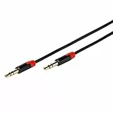 Vivanco Stereo Klinkenkabel (Aux Kabel, Audio Kabel 3,5 mm Stecker auf 3,5 mm Stecker extra schlank, schmal, dünn für Smartphone, Tablet)