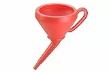hünersdorff 955200 Universaltrichter 205mm mit Griff, Spritzschutz & Sieb, rot, HD-PE, made in Germany