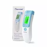 Berrcom Fieberthermometer Kontaktlos Infrarot Stirnthermometer für Babys Thermometer Digitales Medizinisches Stirnthermometer mit sofort Ablesung, Fieberalarm, °F/°C Schalter