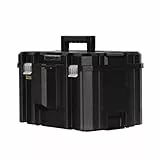 STANLEY FatMax Werkzeugbox/Werkzeugkoffer leer Werkzeugkasten - Werkzeugkiste (23L Fassungsvermögen, mit Metallschließen und herausnehmbarer Trage, zum Verstauen großer Maschinen) FMST1-71971