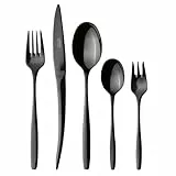 Mäser, Serie Nigran, Besteck-Set, Edelstahl Besteck-Set für 6 Personen, Schwarz