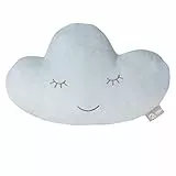 roba Kuschelkissen in Wolken Form - roba Style - Weiches Dekokissen für Baby- & Kinderzimmer - für Mädchen & Jungen - Hellblau, 1 Stück (1er Pack)