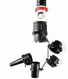 Schlauchboot Ventiladapter Luftpumpenkonverter, SUP Surf Paddle Ventiladapter Mit 4 Stück Luftdüse Aufblasbarer Adapter Aufblasbarer Sup-Pumpenadapter Für Kanus Fischerboote Schlauchboote
