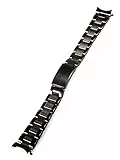 Alienwork Uhrenarmband Edelstahl Metallarmband Schwarz