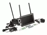 Technaxx Überwachungskamera mit Aufzeichnung, Monitor für Videoüberwachung mit 7' Display - FullHD, IP66, Mikrofon, Lautsprecher, 3 IR-LEDs für optimale Nachtsicht - Funk Kamera Set TX-128