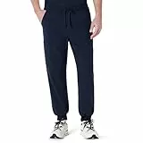 Amazon Basics Herren Jogginghose im Scrubs-Stil mit Kordelzug, Marineblau, M Kurz