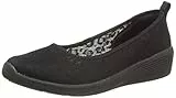 Skechers Damen Arya WILD Insight Mary Jane Schuh, Black Lace Mesh/Black Trim, 39 EU