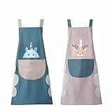 YBBT Schürzen 2er-Pack – Verstellbar, wasserabweisend, mit Taschen – Unisex Design für Küche