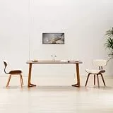toolkix Esszimmerstühle 2 STK cremefarbene Bugholz Stühle mit Kunstlederbezug gepolstert ergonomisch für Küche Wohnzimmer Esszimmer robust stabil komfortabel