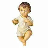 STOBOK Jesuskind Figur Krippe Jesuskind Krippenfigur Jesus Krippe Weihnachten Jesus Christkind Harz Heilige Statue Religiöse Tisch Kirchen Wohnkultur 6cm