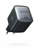 Anker Nano II 65W USB-C Ladegerät, GaN II Schnellladegerät, USB-C Netzteil für MacBook Pro/Air, Galaxy S24, iPhone 16/15, iPad Pro, Pixel (Schwarz)