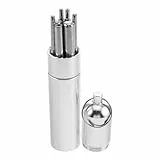 BESTonZON Faltbare Edelstahl Essstäbchen Mit Etui Tragbares Reisebesteck Für Camping Wandern Und Outdoor Leichtes Wiederverwendbares Set Für Unterwegs