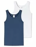 Schiesser Jungen 2 Pack Unterwäsche Unterhemd - 95/5 Organic Bio Baumwolle - Größe 140 bis 206