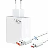 120W USB Ladegerät Netzteil für Xiaomi mit 2m Typ C Ladekabel 6A für Xiaomi 14t Pro 13T Pro 13 Ultra 12T 11T Pro Redmi Note 13 Pro+ 12 Pro+ 11 Pro+ 5G, Schnellladegerät USB Power Handy Ladegeräte