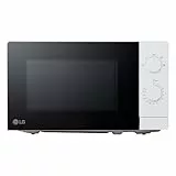 LG MS2082H Solo-Mikrowelle (20 L, 700 W) mit einfacher Bedienung (5 Leistungsstufen, Doppel-Drehregler, LED-Beleuchtung), Weiß