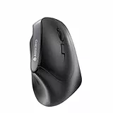 CHERRY MW 4500, Ergonomische Vertikale Maus für Rechtshänder, Kabellos (2,4 GHz Funk), 3-stufig regelbare Auflösung bis 1200 dpi, Batteriebetrieben, Schwarz