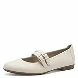 Jana Damen Ballerinas mit Riemen Vegan, Beige (Beige), 39 EU