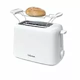 Tristar Toaster, 2 Scheiben Kapazität, 650W, 6 Bräunungsstufen, Auftauen-, Aufwärm- und Stoppfunktion, Automatische Abschaltung, Krümelschublade, Brötchenaufsatz, BR-1061
