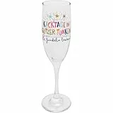 Sheepworld Sektglas mit Motivdruck 'Funkeln lassen' | farbig bedrucktes Secco-Glas, Höhe 22,3 cm, 20 cl, in Geschenkbox | Geschenk zum Geburtstag, Freundin | 74727